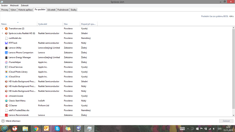 .. jen dole je ještě jeden řádek a tam je poznámkový blok