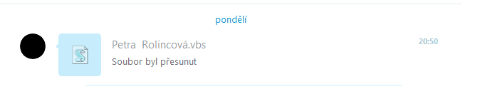 Stažený soubor ze skype