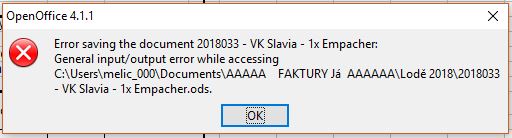 Když je ale dokument uložený na D:\ tak pak už ukládat jde.