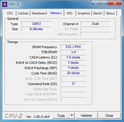 1ks Nanya PC3-10700 (667 MHz)<br />1ks Corsair PC3-8500F (533 MHz)