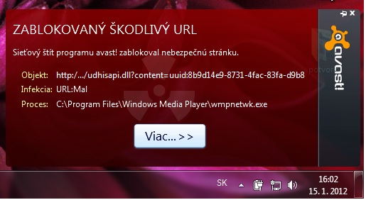 Avast oznam