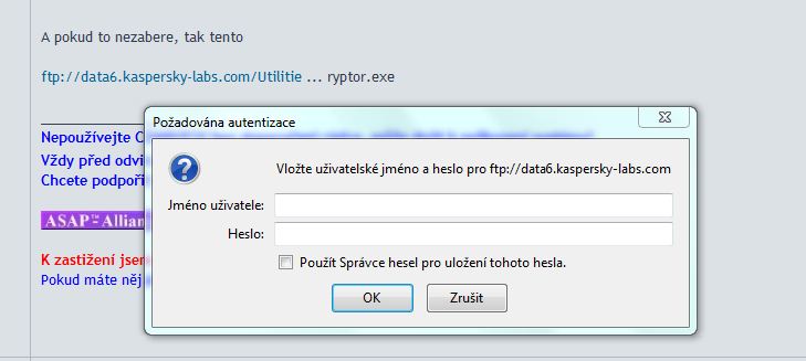 jmeno a heslo :-(