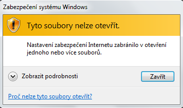 chybová hláška